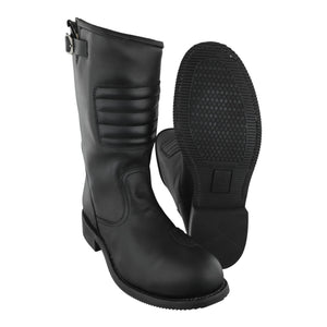 Botas de moto Caborca de piel negra con suela Carolina antiderrapante