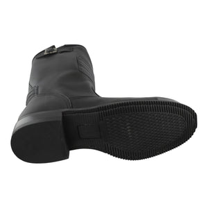 Vista inferior suela Carolina botas de moto piel negra antideslizante