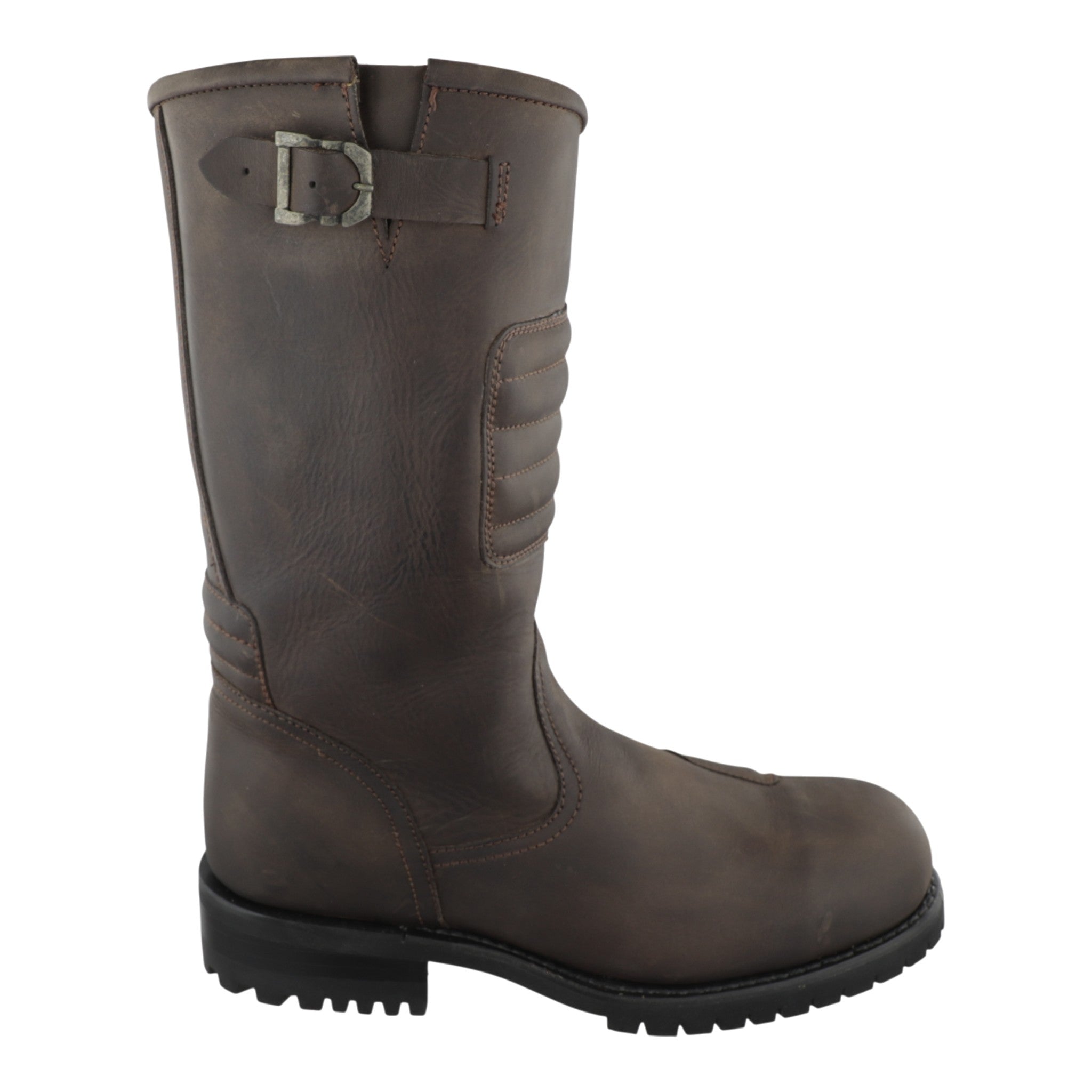 Botas Caborca motociclista piel genuina suela gruesa antiderrapante cafe