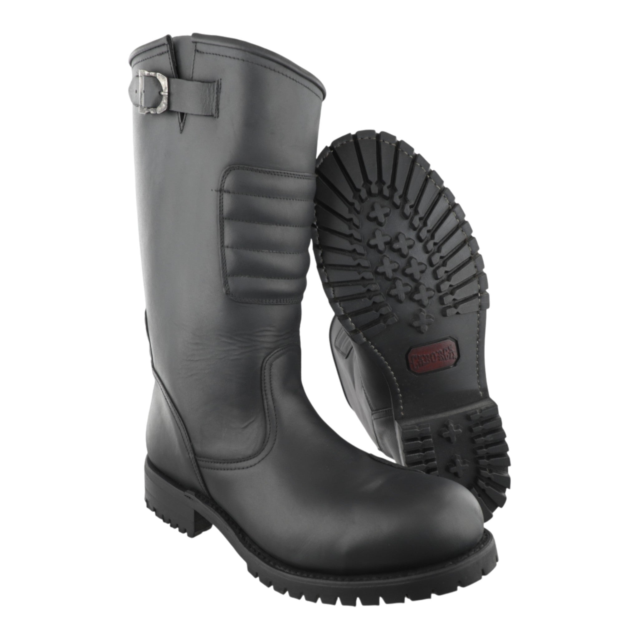 Botas de moto Caborca de piel genuina con suela de hule tractor