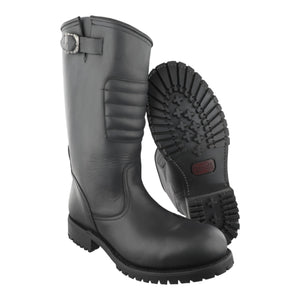 Botas de moto Caborca de piel genuina con suela de hule tractor