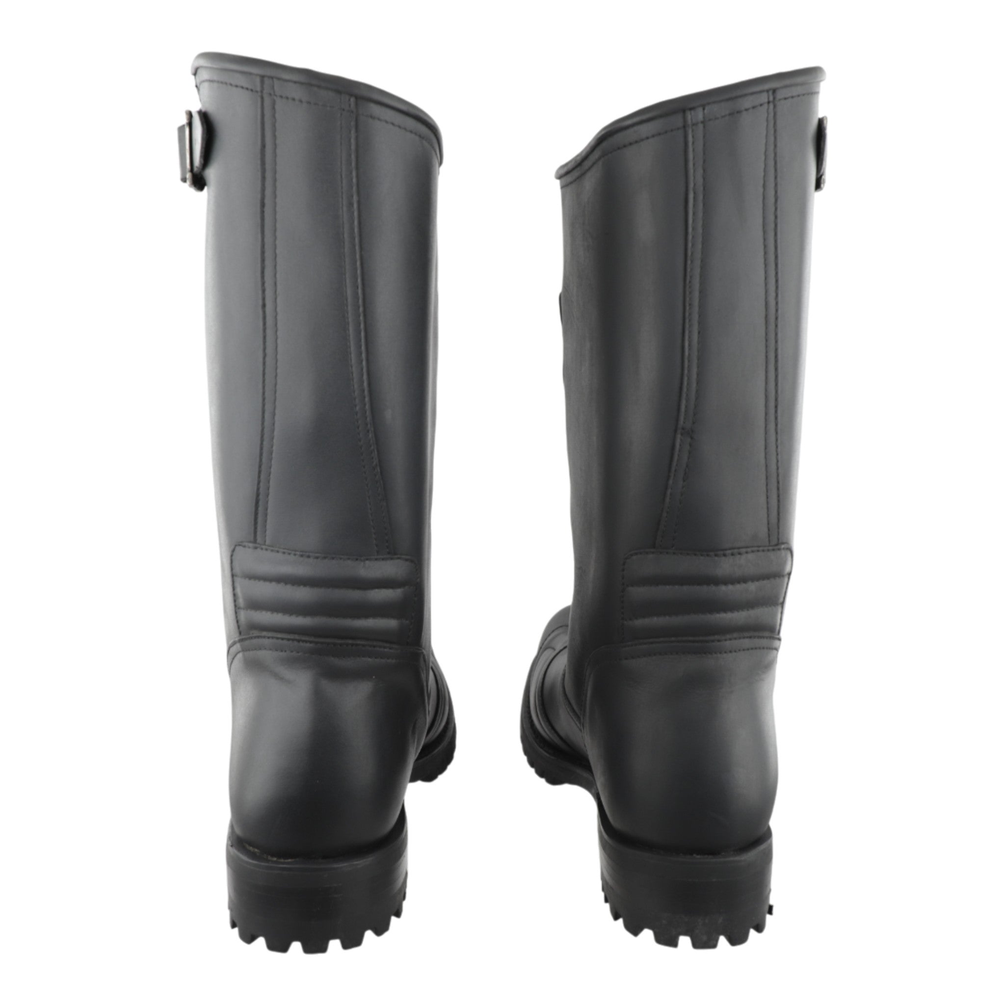 Vista trasera botas biker Caborca con costuras reforzadas