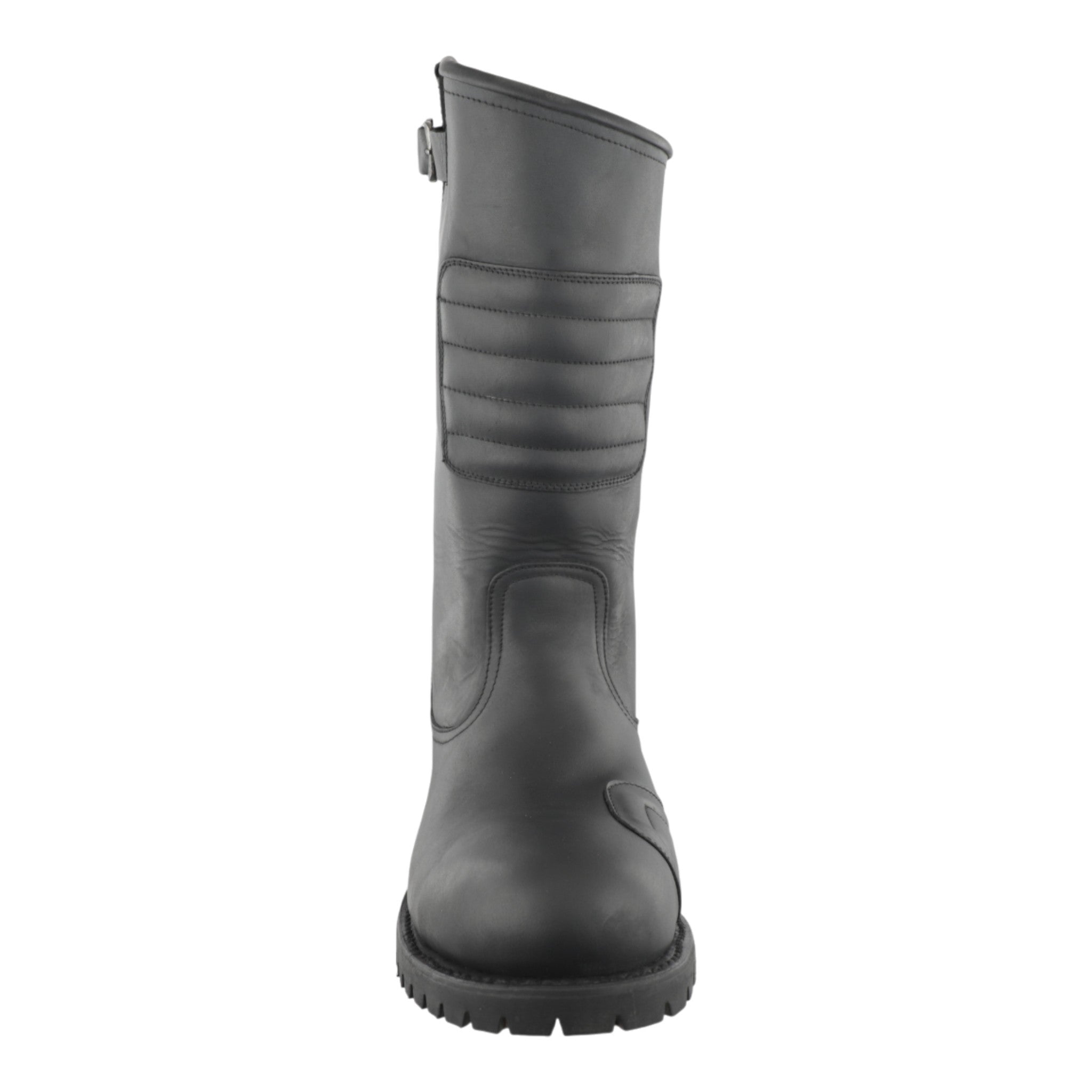 Detalle frontal botas de moto Caborca resistentes con refuerzo