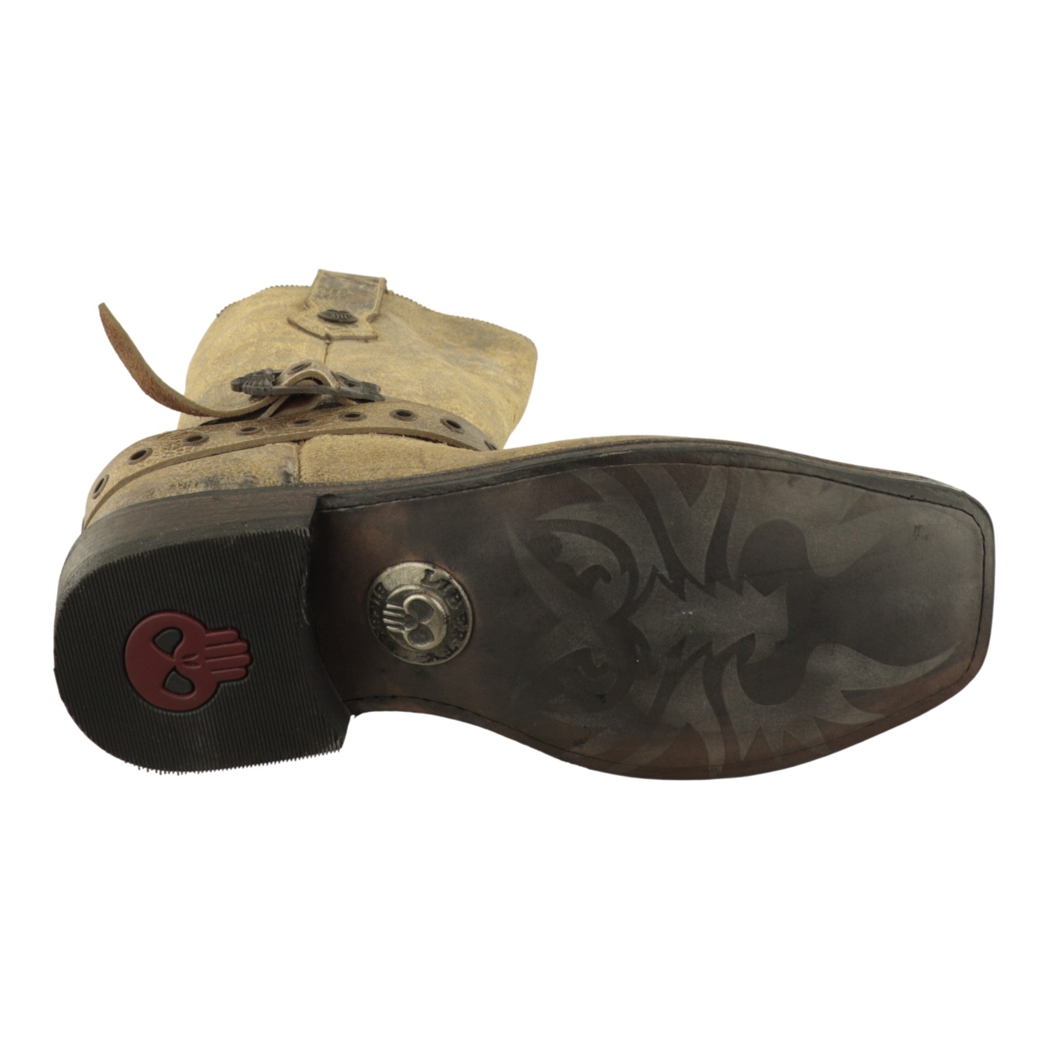 Suela cosida Goodyear botas motociclista Liberty paso tan