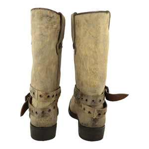 Vista trasera botas Liberty Biker 306 piel vaqueta horma ancha