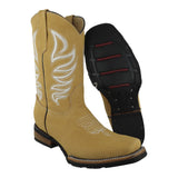 Botas Roper Rodeo Ala Nobuck Chata con ringle en empeine