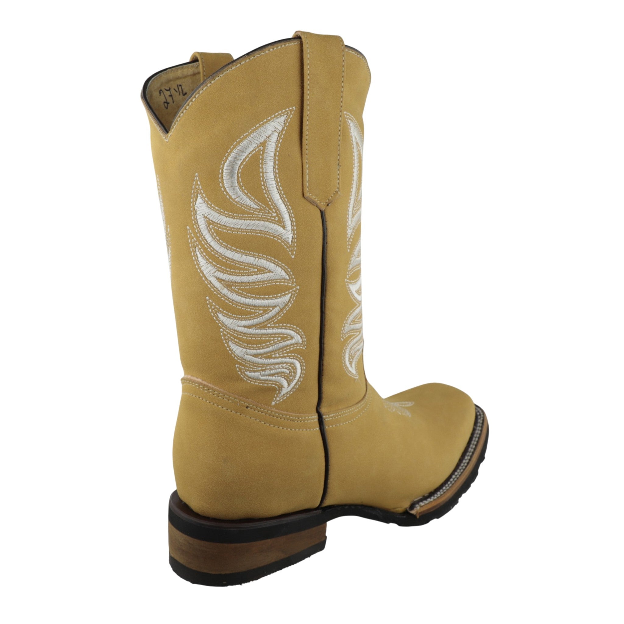 Costuras y bordado ala botas chata nobuck