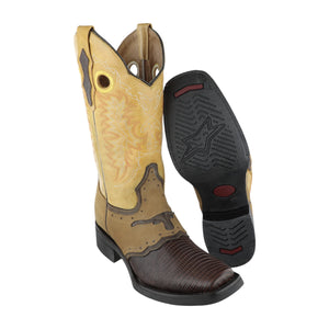 Botas Rodeo Imitación Lizard Chinela Piel Suela Hule General