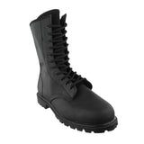 Botas tácticas 500 piel carnaza negra sin casco con cierre lateral