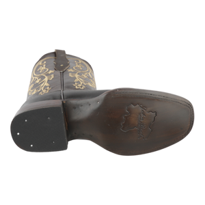 Suela vaqueta con doble costura Goodyear Welt en botas vaqueras mujer