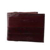 Cartera Vaquera de Piel de Anguila Negra Hecha a Mano