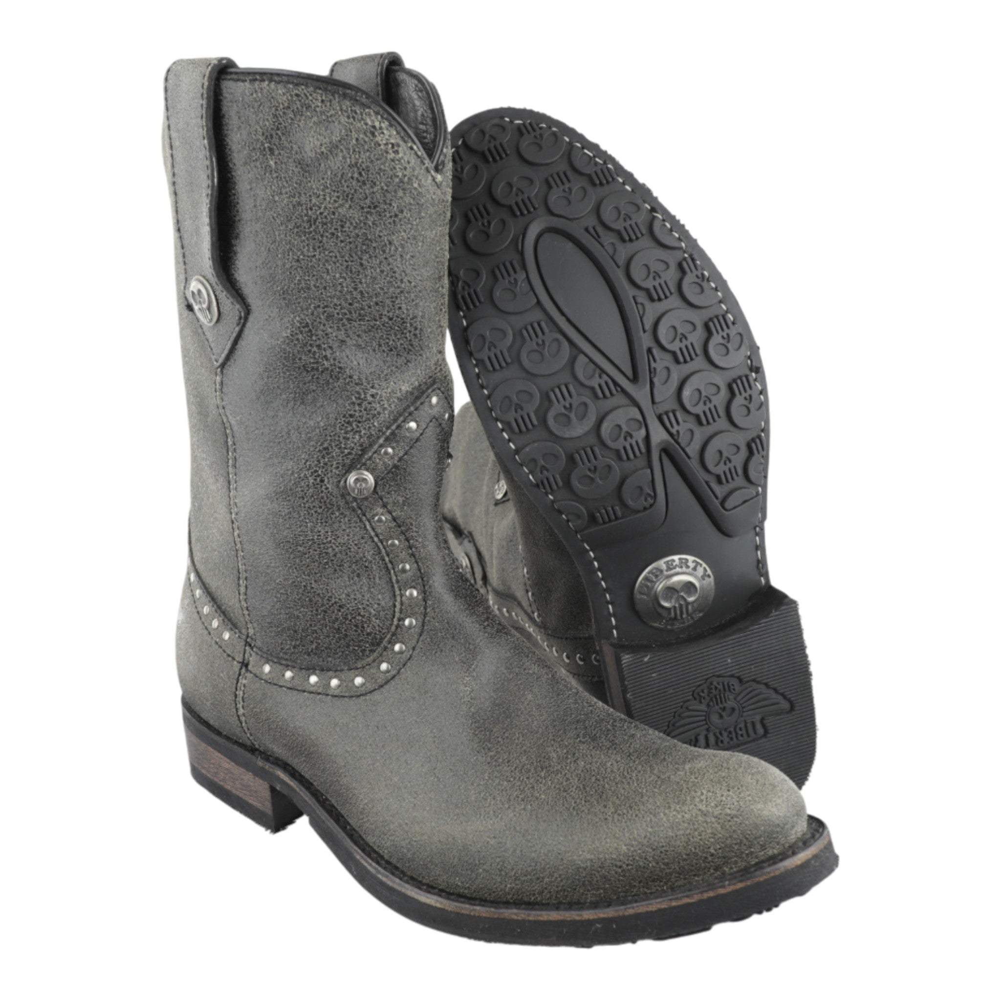 Botas Roper Liberty con detalles metálicos y piel craquelada