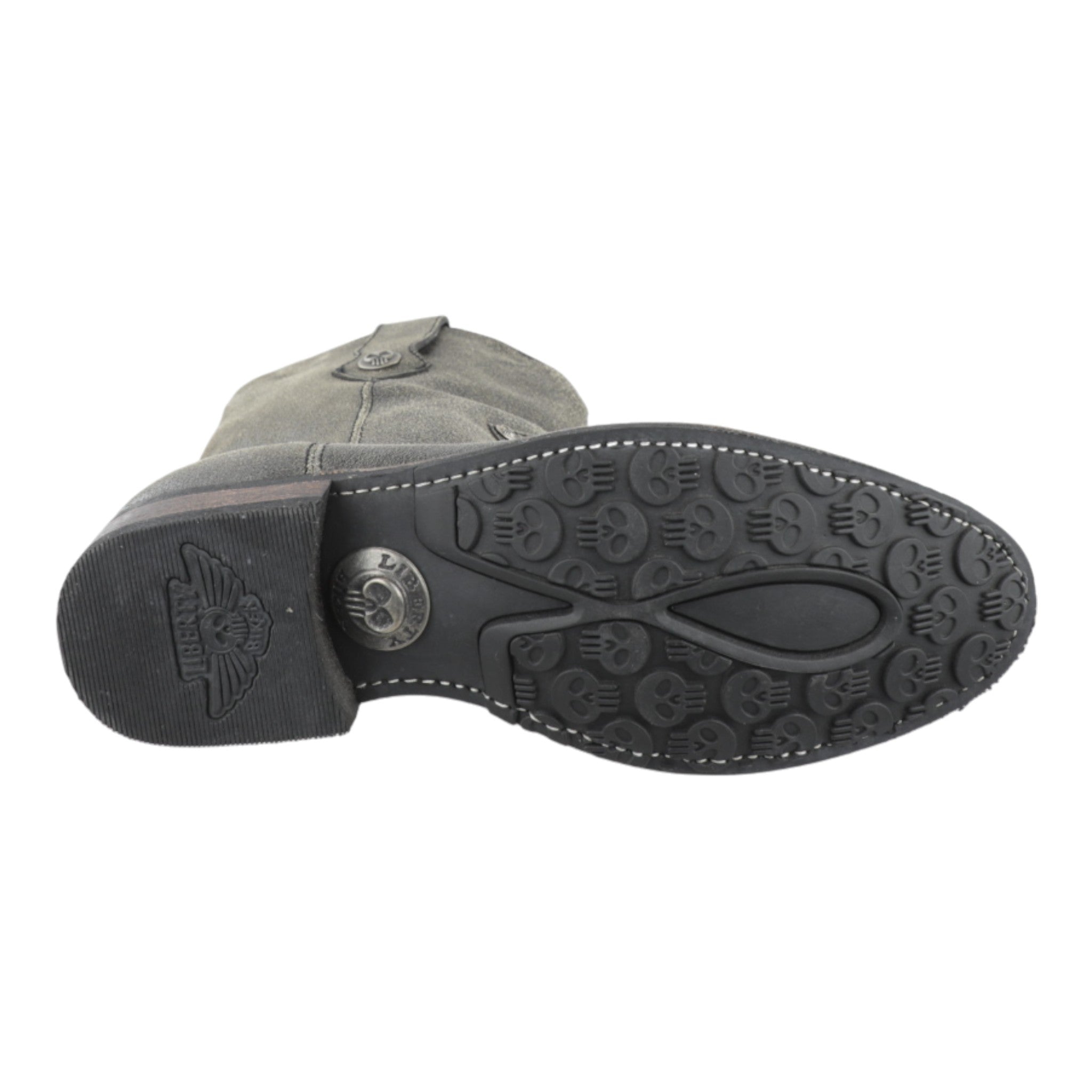 Suela Liberty con diseño de calaveras en botas Roper