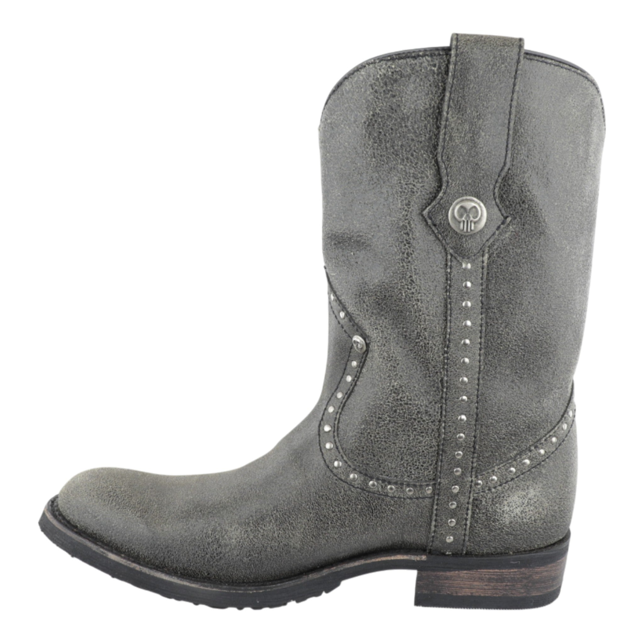 Tacón y diseño de suela biker en botas Liberty motociclista