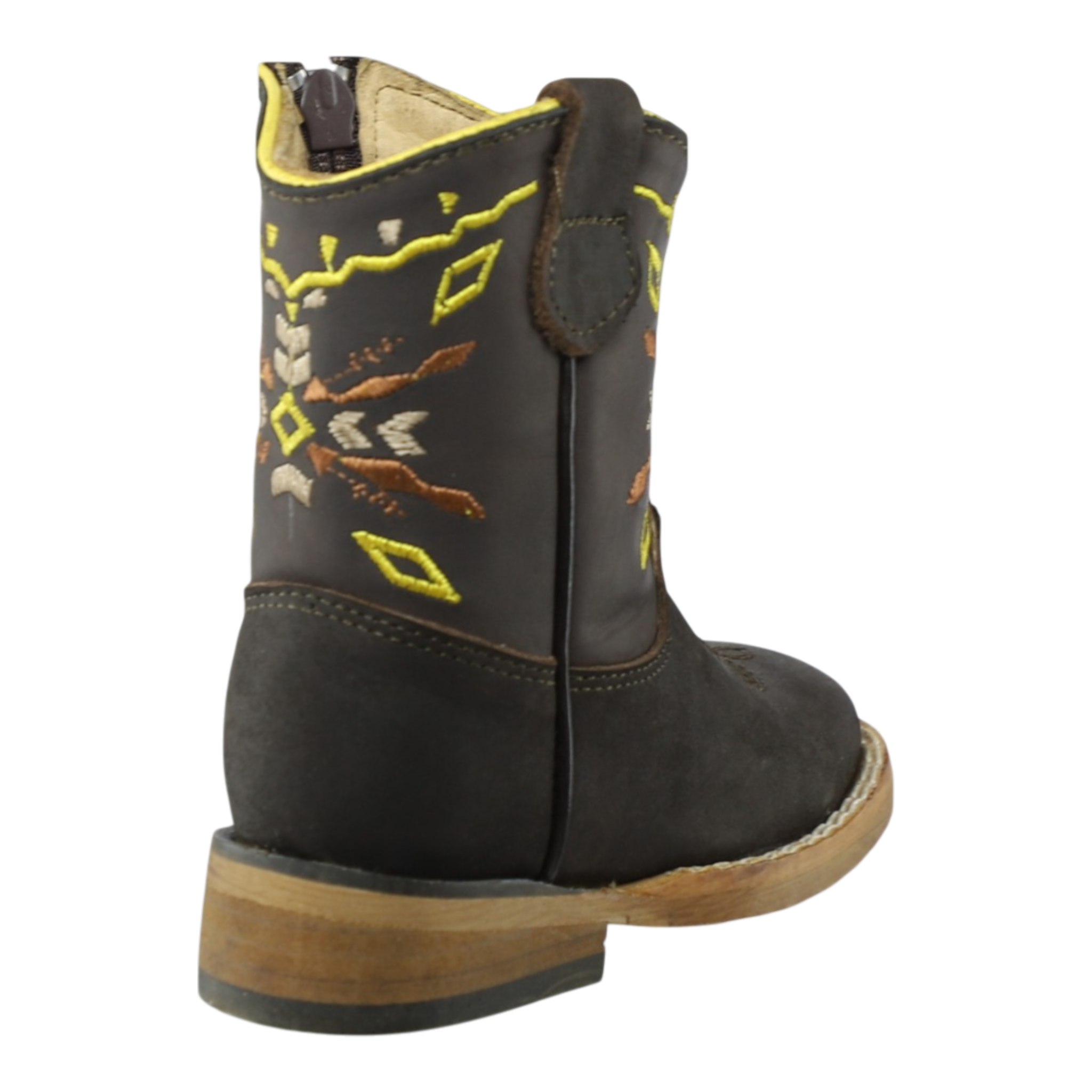 botas vaqueras bebé bordado colorido vista trasera