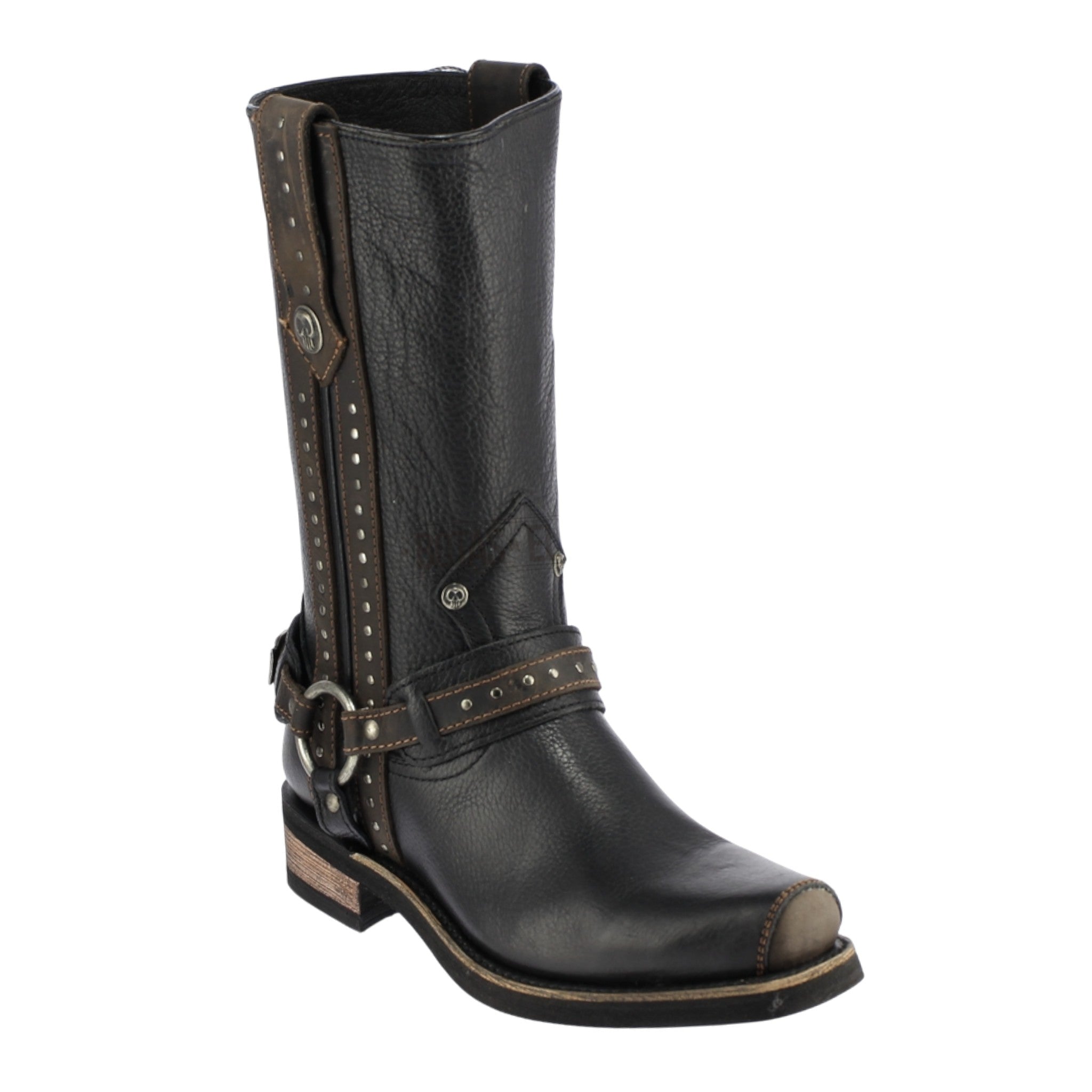 Botas motociclista Liberty 306 detalle de tiras con estoperoles