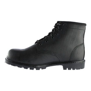 Botas industriales negras de piel carnaza económica