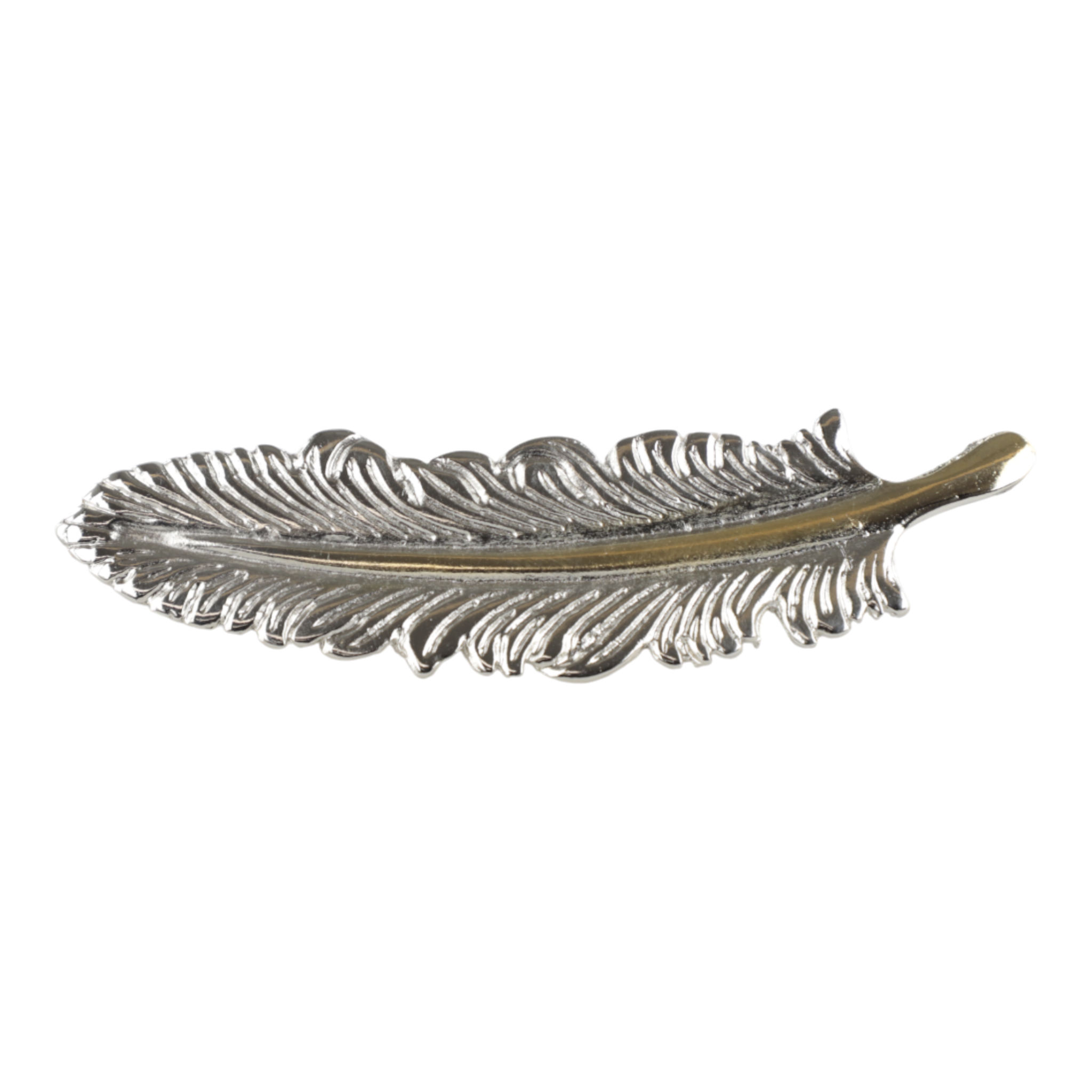 Pluma metálica plateada para sombrero vaquero detalle decorativo western