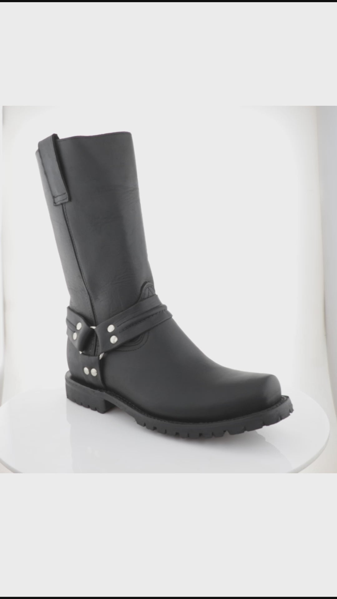 Video botas trompa de puerco en piel negro botas el tio