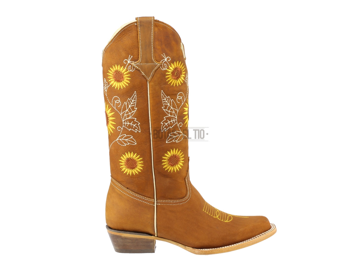 Botas Vaqueras Para Mujer Largas Cafes Botas Vaqueras Dama Piel
