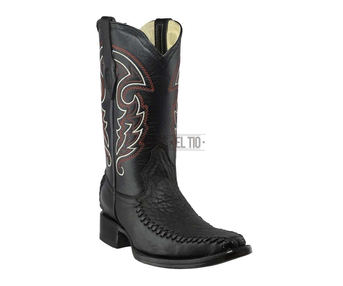 Botas Vaqueras Casual Versache Cuello Toro Tejida Piel