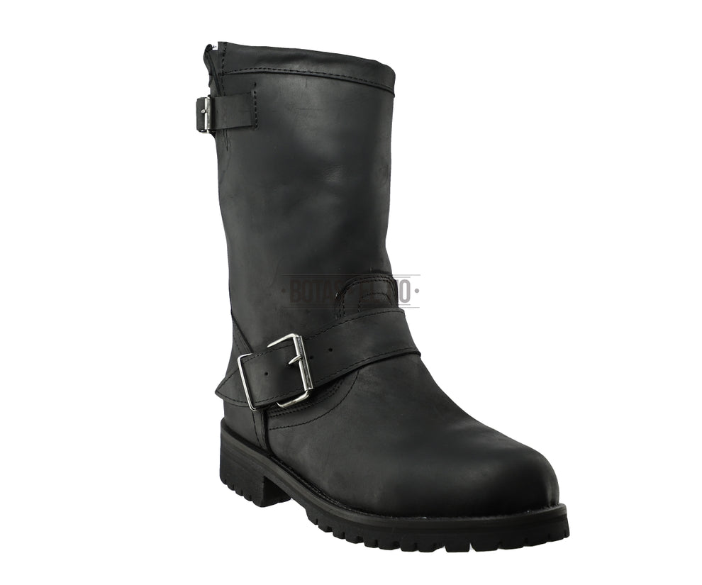 Botas chopper bola motociclista piel sin casco suela hule – Bota el tio