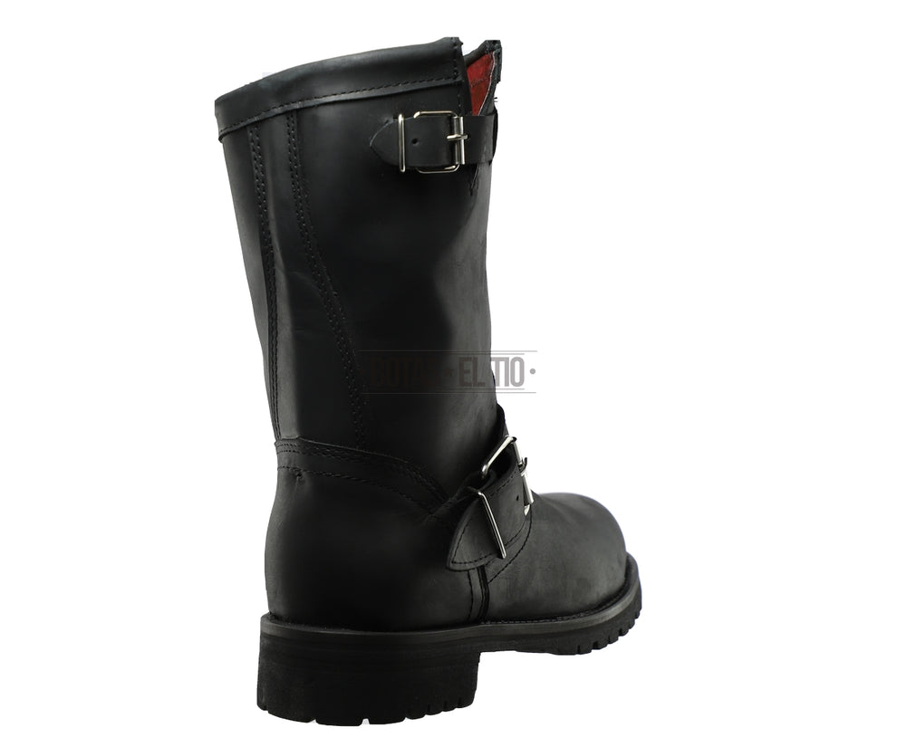 Botas chopper bola motociclista piel sin casco suela hule – Bota el tio