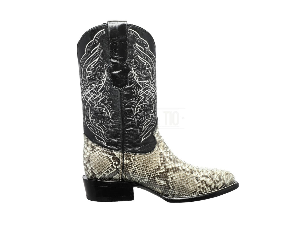 Botas Vaqueras de Piton Original en Punta Recortada para Dama LAB main image 0